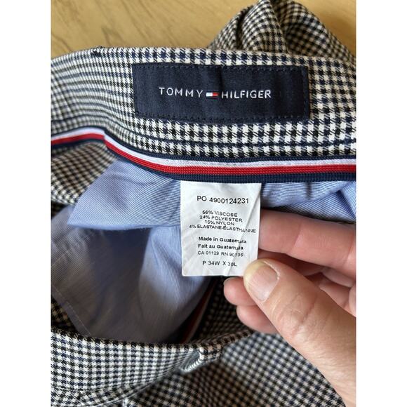 Tommy Hilfiger & POLO Men 34 X 30 Th Flex Stretch Pants Plaid/Black Golf Lot 2 - Picture 6 of 16